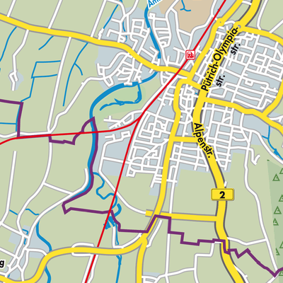 Übersichtsplan Weilheim in Oberbayern