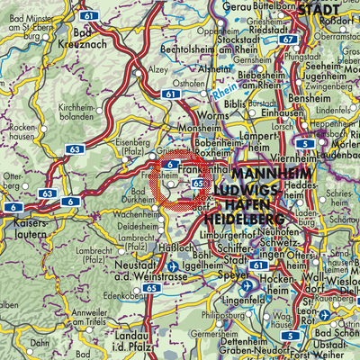 Landkarte Weisenheim am Sand