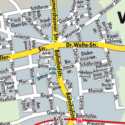 Stadtplan Weisenheim am Sand