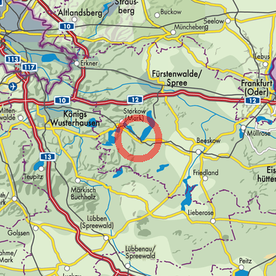 Landkarte Wendisch Rietz