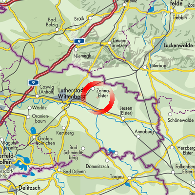 ZahnaElster Stadtpläne und Landkarten