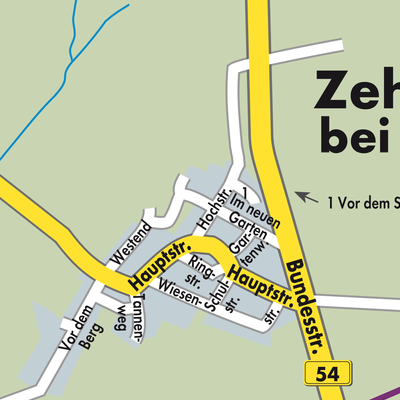 Stadtplan Zehnhausen bei Rennerod