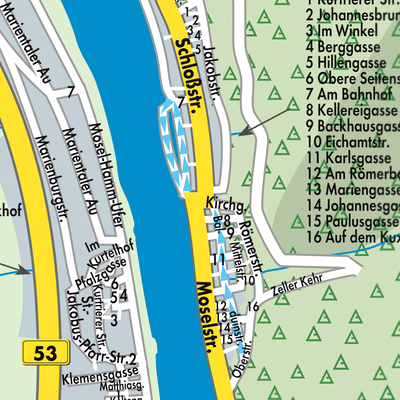 Stadtplan Zell (Mosel)