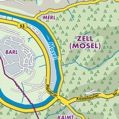 Übersichtsplan Zell (Mosel)