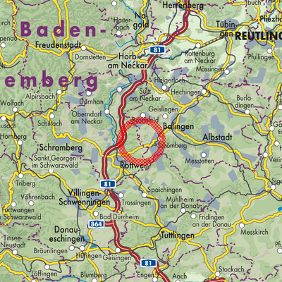 Landkarte Zimmern unter der Burg