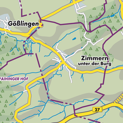 Übersichtsplan Zimmern unter der Burg