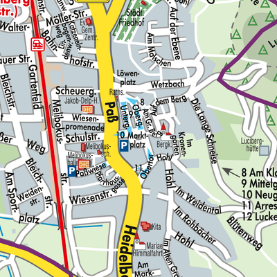 Stadtplan Zwingenberg