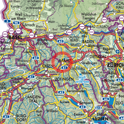Landkarte Aarau