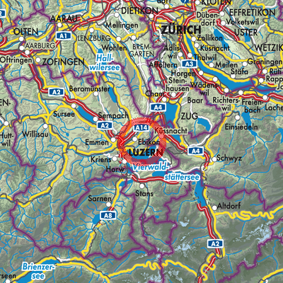 Landkarte Adligenswil