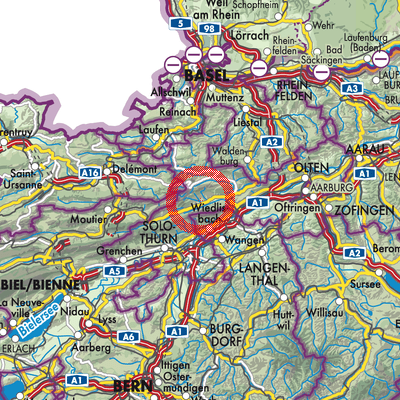 Landkarte Aedermannsdorf