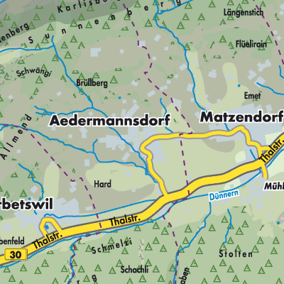Übersichtsplan Aedermannsdorf