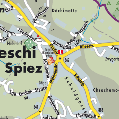 Stadtplan Aeschi bei Spiez