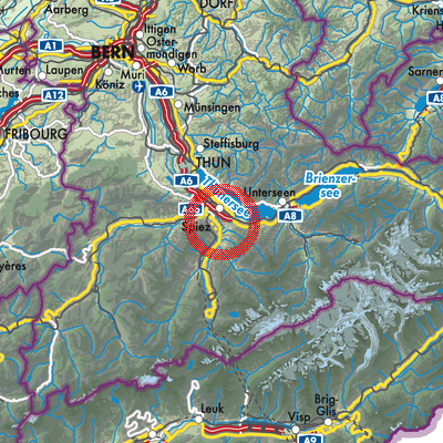 Landkarte Aeschi bei Spiez