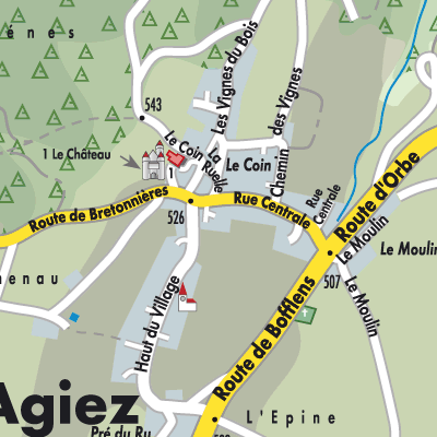 Stadtplan Agiez