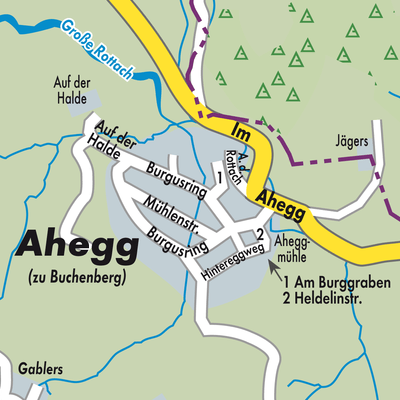 Stadtplan Ahegg