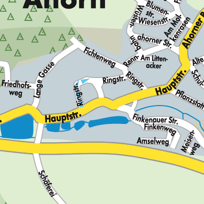 Stadtplan Ahorn