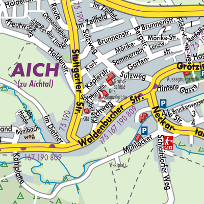 Stadtplan Aichtal