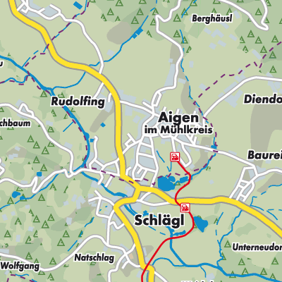 Übersichtsplan Aigen-Schlägl
