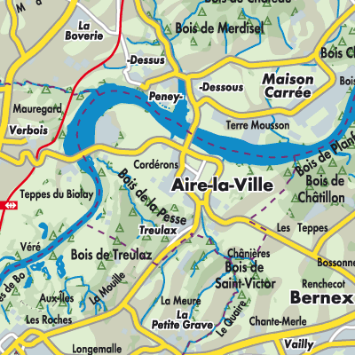Übersichtsplan Aire-la-Ville