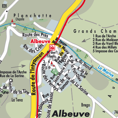 Stadtplan Albeuve