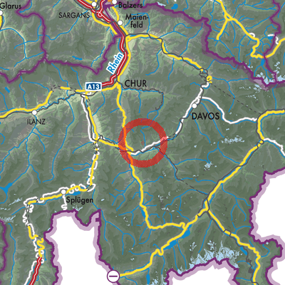 Landkarte Albula/Alvra