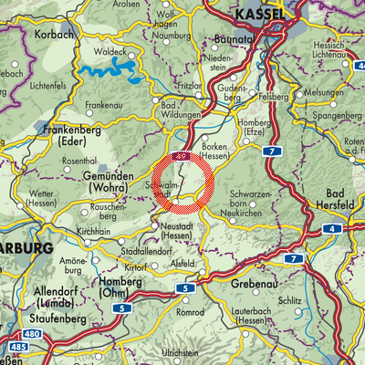 Landkarte Allendorf an der Landsburg