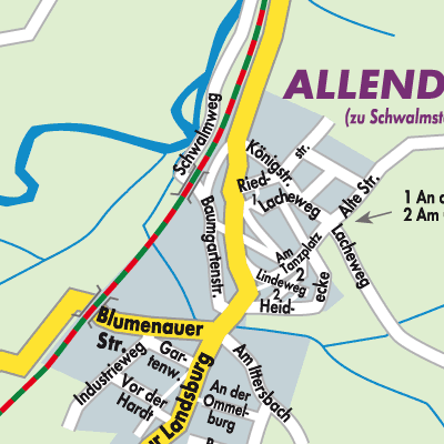 Stadtplan Allendorf an der Landsburg