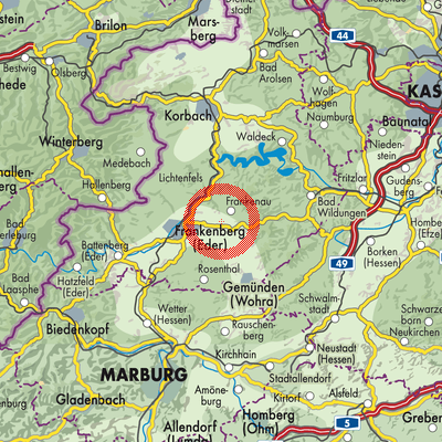 Landkarte Allendorf/Hardtberg