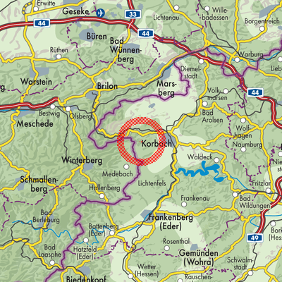 Landkarte Alleringhausen