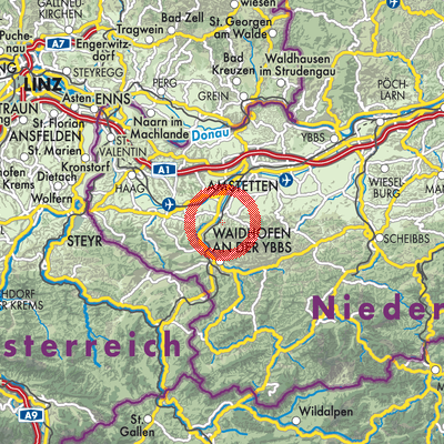 Landkarte Allhartsberg