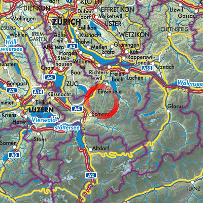 Landkarte Alpthal