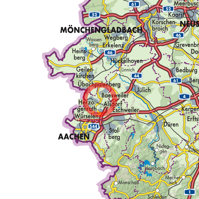 Landkarte Alsdorf