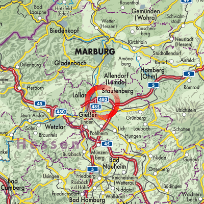 Landkarte Alten-Buseck