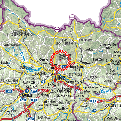 Landkarte Altenberg bei Linz