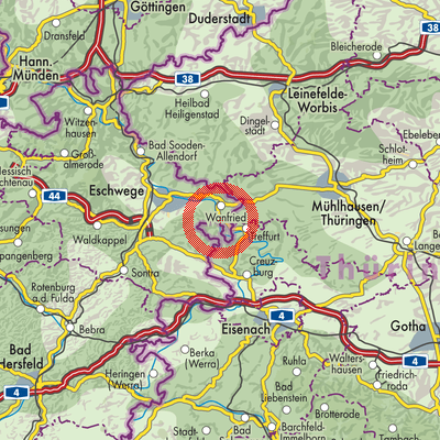 Landkarte Altenburschla
