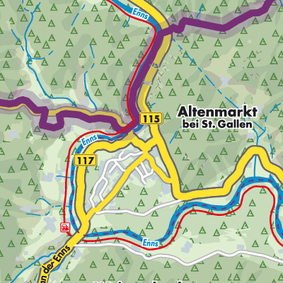 Übersichtsplan Altenmarkt bei Sankt Gallen