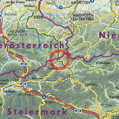 Landkarte Altenmarkt bei Sankt Gallen