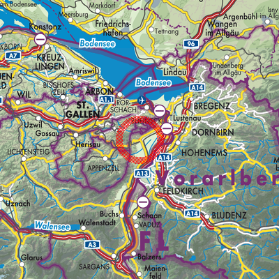 Landkarte Altstätten