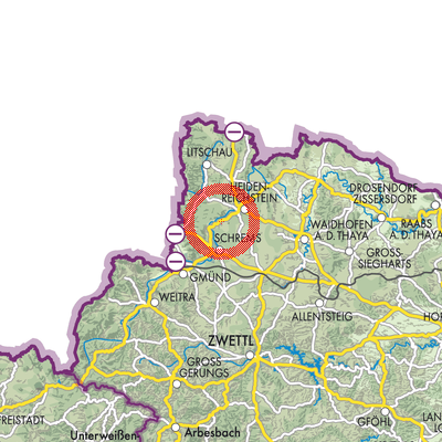 Landkarte Amaliendorf-Aalfang