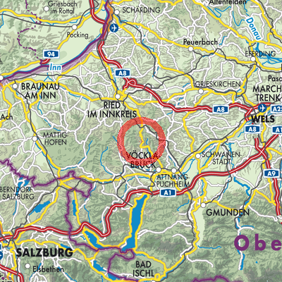 Landkarte Ampflwang im Hausruckwald
