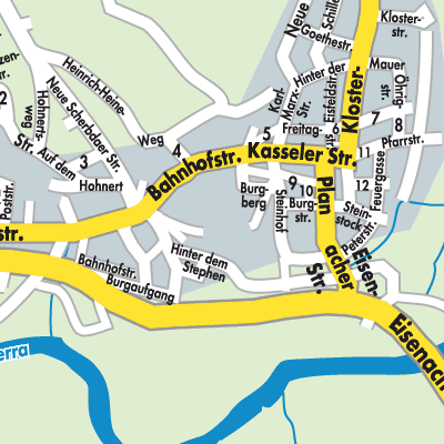 Stadtplan Amt Creuzburg