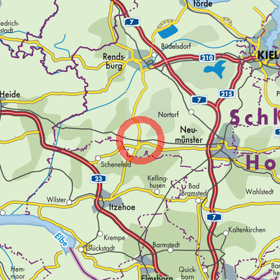 Landkarte Amt Mittelholstein