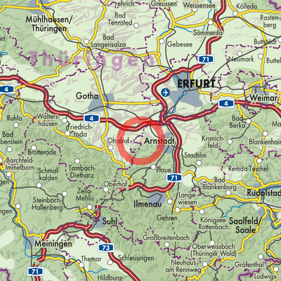 Landkarte Amt Wachsenburg