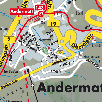 Stadtplan Andermatt