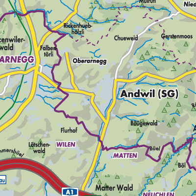 Übersichtsplan Andwil (SG)
