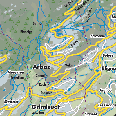 Übersichtsplan Arbaz