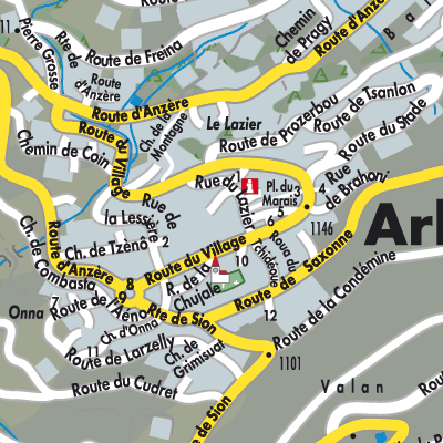 Stadtplan Arbaz