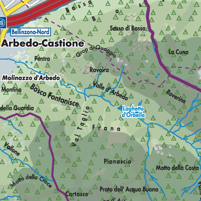 Übersichtsplan Arbedo-Castione