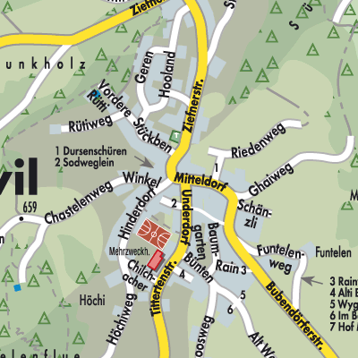 Stadtplan Arboldswil