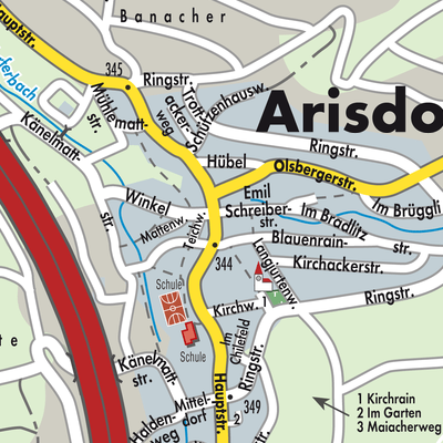 Stadtplan Arisdorf